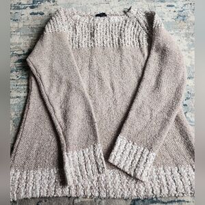 Women's Textured Beige Sweater Size XL